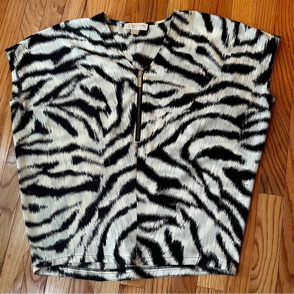 MICHAEL Michael Kors Tops - MICHAEL Michael Kors Black and White Zebra Print Blouse
